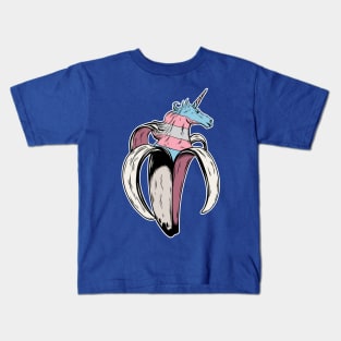 Transgender Unicorn Banana LGBT Pride Flag Kids T-Shirt